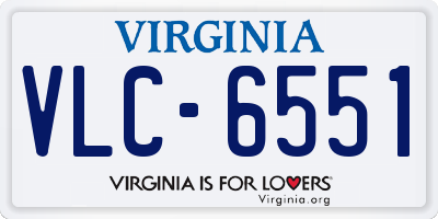 VA license plate VLC6551