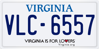 VA license plate VLC6557