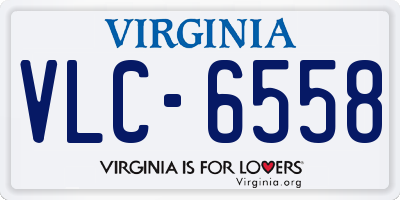 VA license plate VLC6558