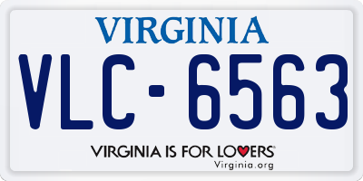 VA license plate VLC6563