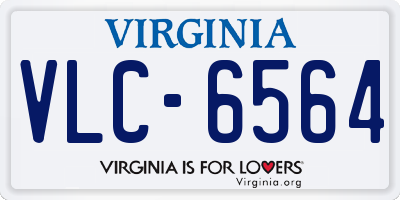 VA license plate VLC6564