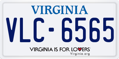 VA license plate VLC6565