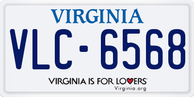 VA license plate VLC6568