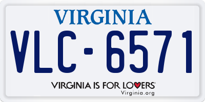 VA license plate VLC6571