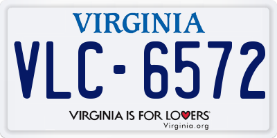 VA license plate VLC6572