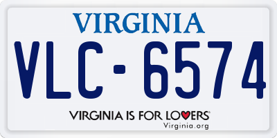 VA license plate VLC6574
