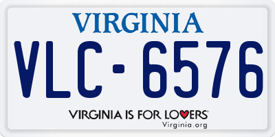 VA license plate VLC6576