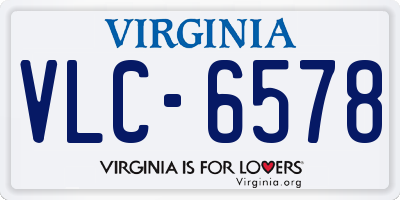 VA license plate VLC6578