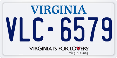 VA license plate VLC6579