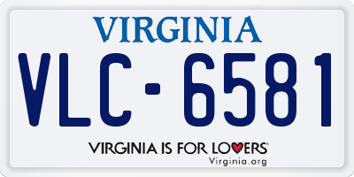 VA license plate VLC6581