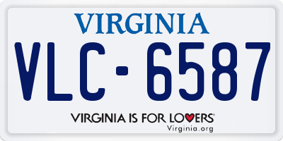 VA license plate VLC6587