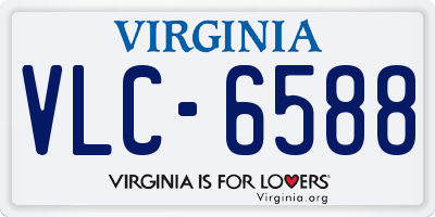 VA license plate VLC6588