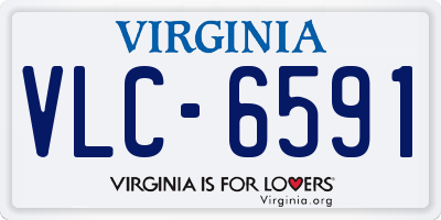 VA license plate VLC6591