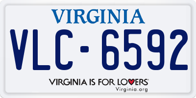 VA license plate VLC6592