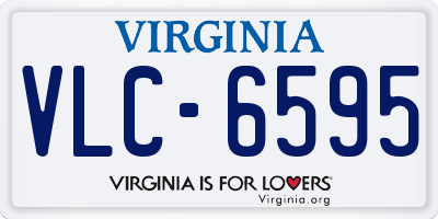 VA license plate VLC6595