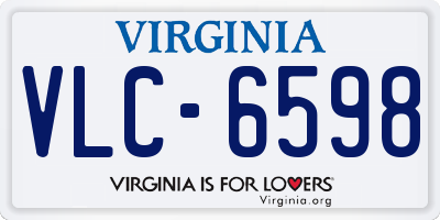 VA license plate VLC6598