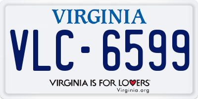 VA license plate VLC6599