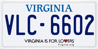 VA license plate VLC6602