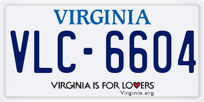 VA license plate VLC6604