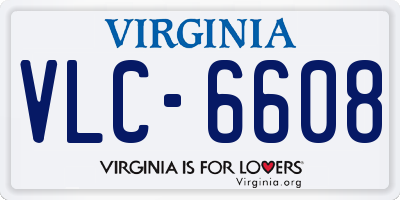 VA license plate VLC6608