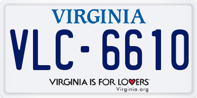 VA license plate VLC6610