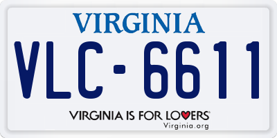 VA license plate VLC6611