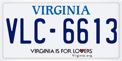 VA license plate VLC6613