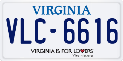 VA license plate VLC6616