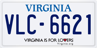 VA license plate VLC6621