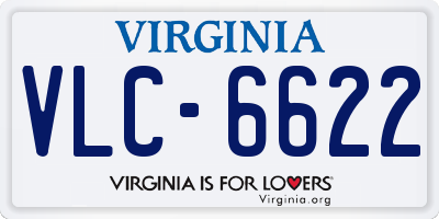 VA license plate VLC6622