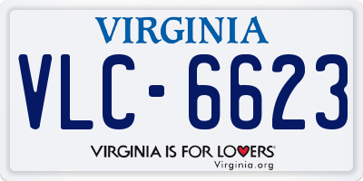 VA license plate VLC6623