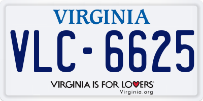 VA license plate VLC6625