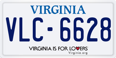 VA license plate VLC6628