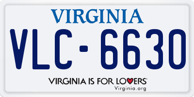 VA license plate VLC6630
