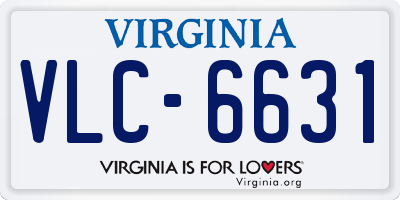 VA license plate VLC6631