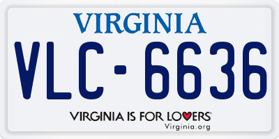 VA license plate VLC6636