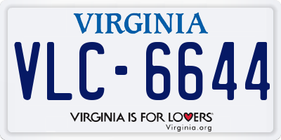 VA license plate VLC6644