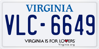 VA license plate VLC6649