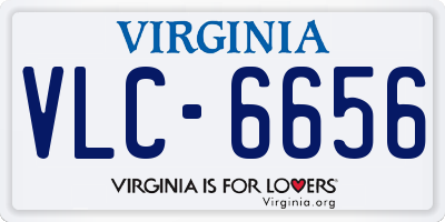 VA license plate VLC6656