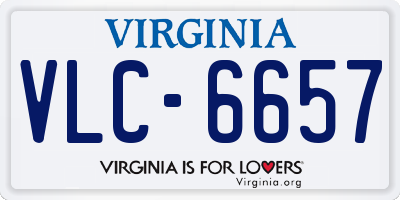 VA license plate VLC6657