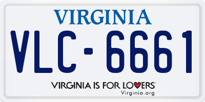 VA license plate VLC6661