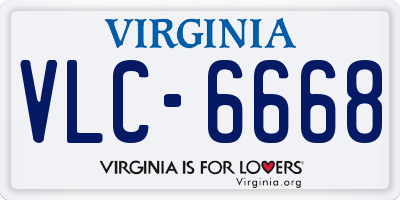 VA license plate VLC6668