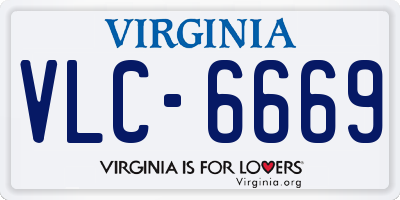 VA license plate VLC6669