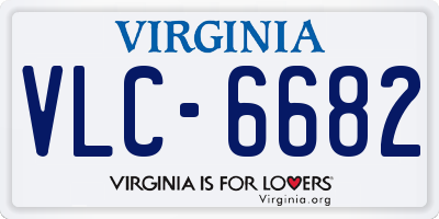 VA license plate VLC6682