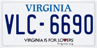 VA license plate VLC6690