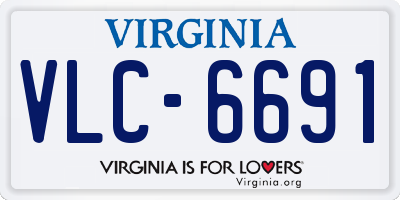 VA license plate VLC6691