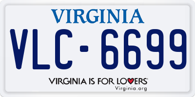 VA license plate VLC6699