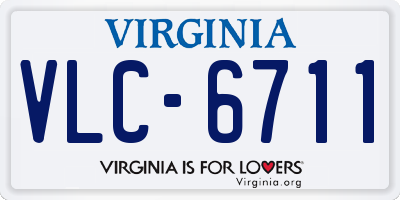 VA license plate VLC6711
