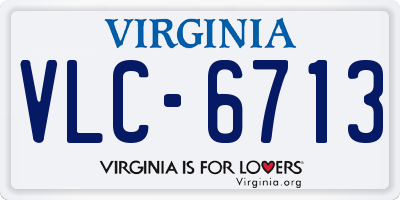 VA license plate VLC6713