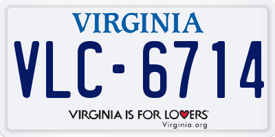VA license plate VLC6714